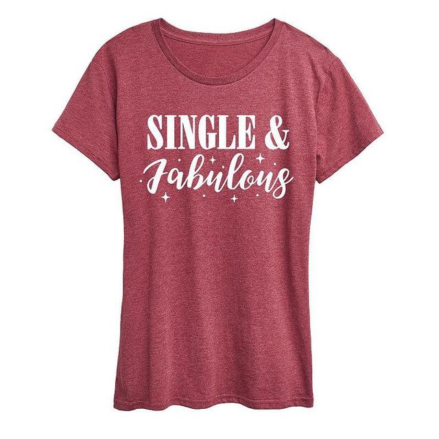 Womens Single And Fabulous Graphic Tee Red Product Image