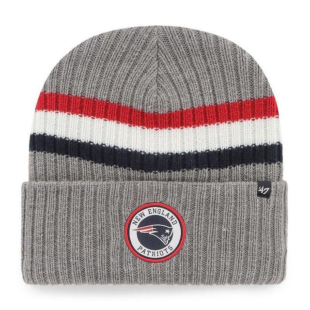 Mens 47 Gray New England Patriots Highline Cuffed Knit Hat Product Image