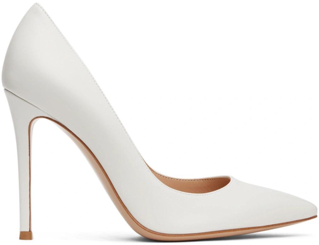 GIANVITO ROSSI 105mm Gianvito Leather Pumps In White product image