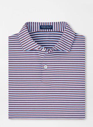 Peter Millar Mens Milton Performance Jersey Polo | Color: Brook Blue | Size: XXL Product Image