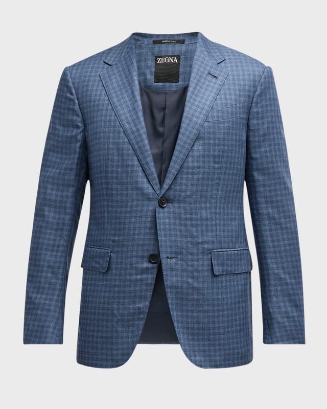 Mens Cashmere-Silk Check Sport Coat Product Image