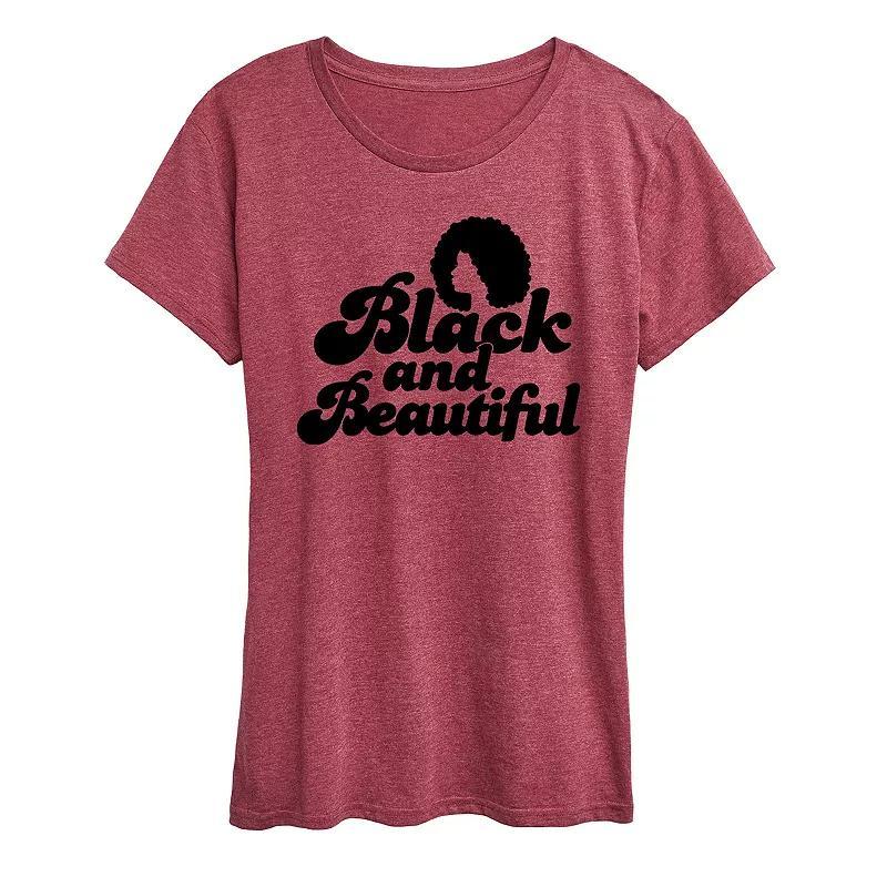 Plus Black and Beautiful Graphic Tee, Womens Green Product Image