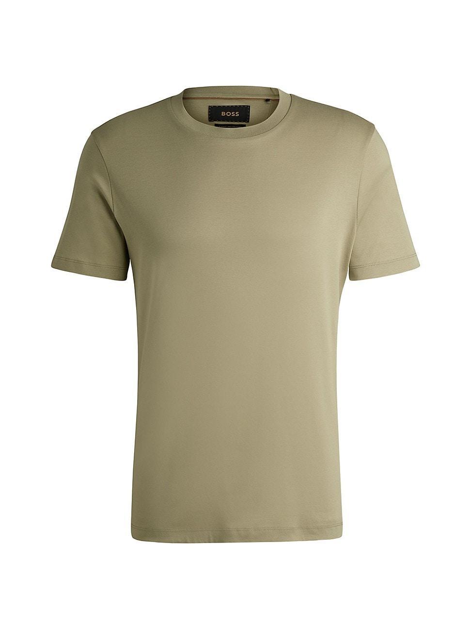 Mens Regular-Fit Crewneck T-Shirt in Mercerized Cotton Product Image