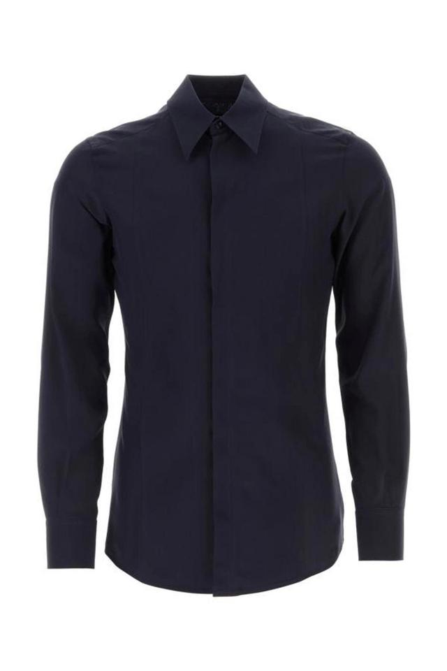 Midnight Blue Crepe Shirt Product Image