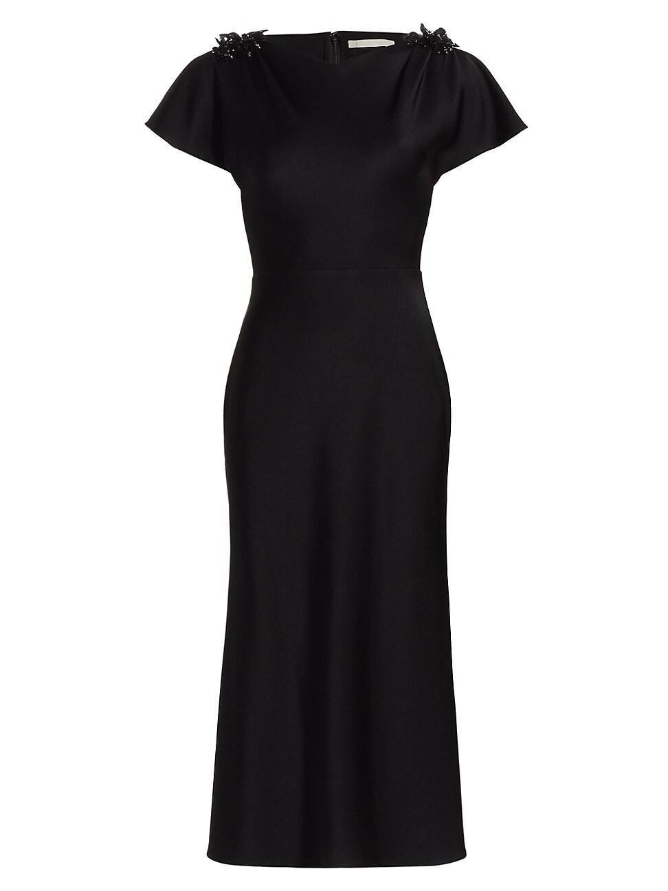 Womens Embellished Bias Midi-Dress Product Image