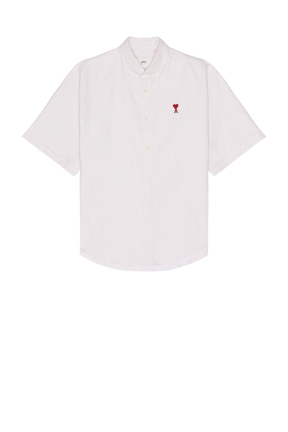 ami Boxy Fit Shirt in White Product Image