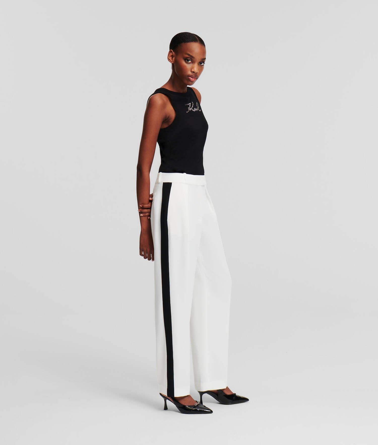 CONTRAST PANELED TAILORED PANTS  Product Image