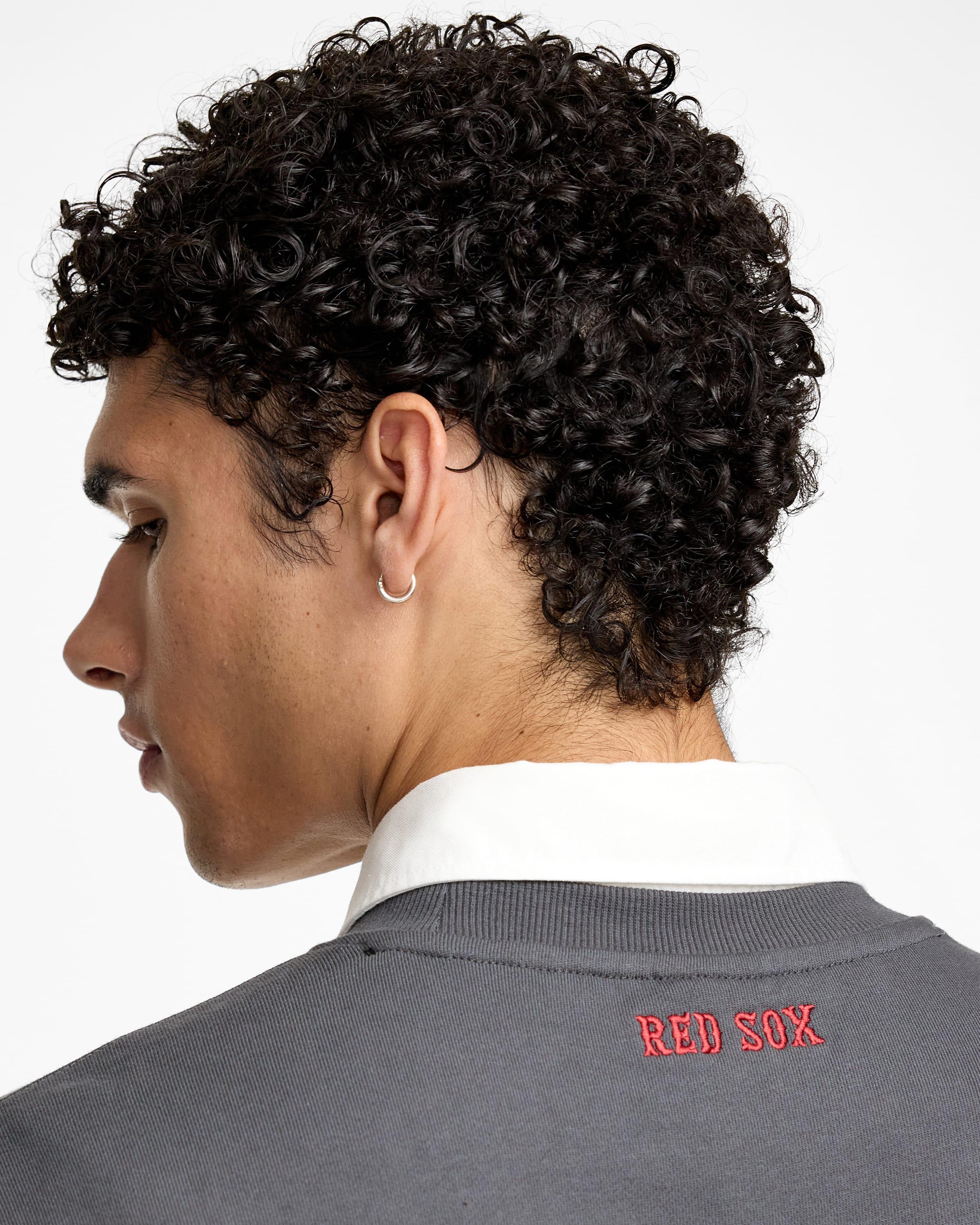 Boston Red Sox Point Logo Dark Shadow Crewneck Male Product Image