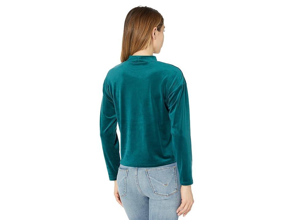 1.STATE Drop Shoulder High Neck Top Forest) Women's Sweater Product Image