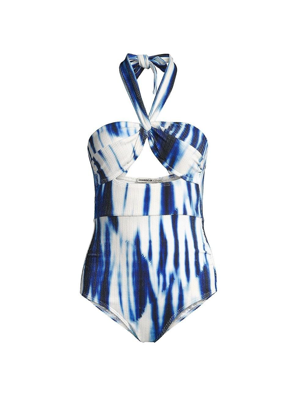 Womens Ella Abstract Twist-Front One-Piece Swimsuit Product Image