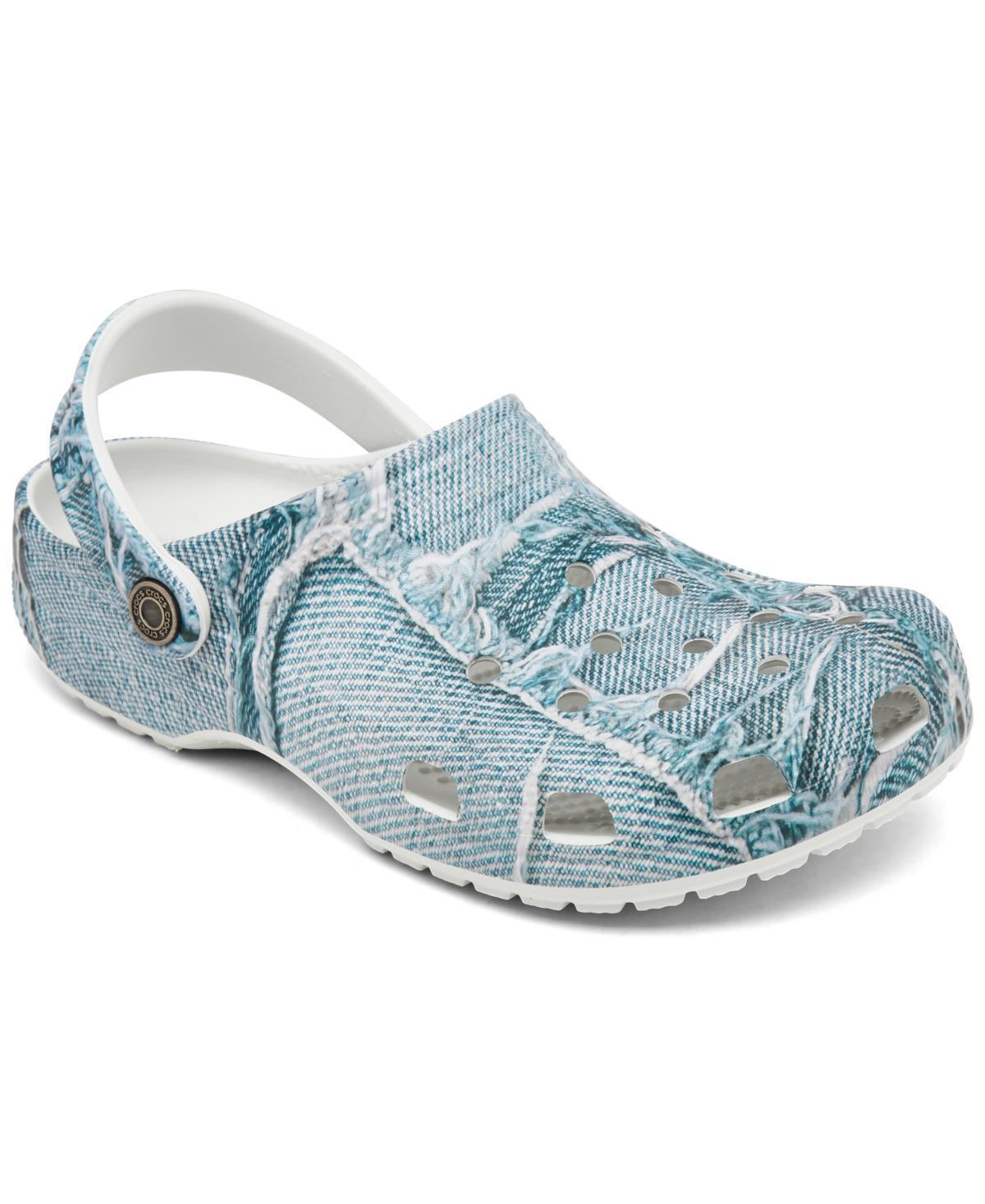 Crocs Womens Classic Denim Clog Sandals from Finish Line Product Image