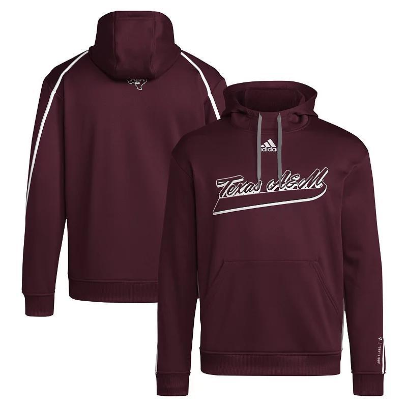 Mens adidas Maroon Texas A&M Aggies 2024 Sideline Travel Pullover Hoodie Product Image