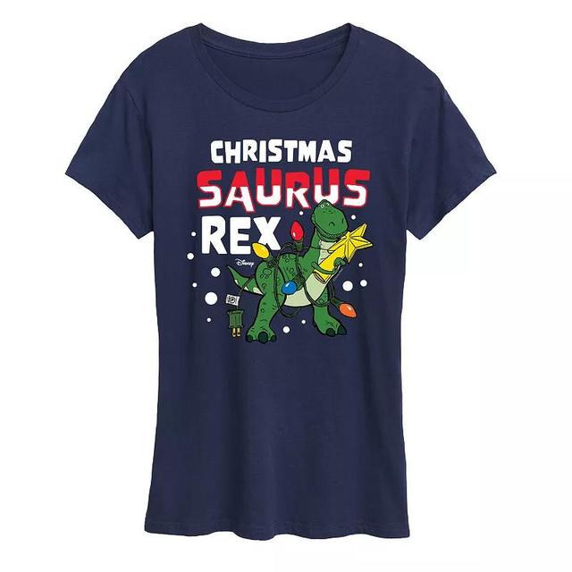 Disney / Pixars Toy Story Womens Christmas Saurus Rex Graphic Tee, Girls Heather Grey Product Image