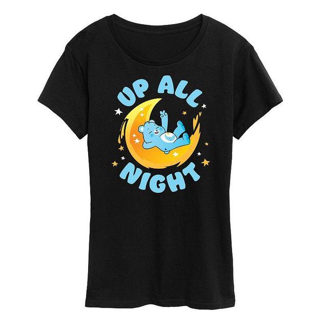 Womens Care Bears Up All Night Graphic Tee, Girls Heather Grey Product Image