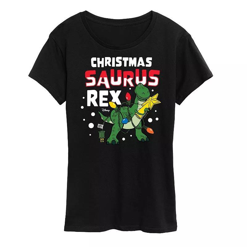 Disney / Pixars Toy Story Womens Christmas Saurus Rex Graphic Tee, Girls Heather Grey Product Image