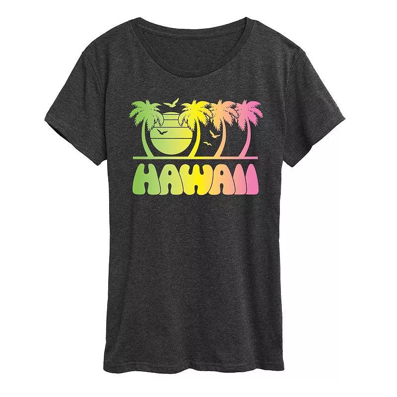 Womens Vintage Hawaii Blend Graphic Tee Blue Product Image