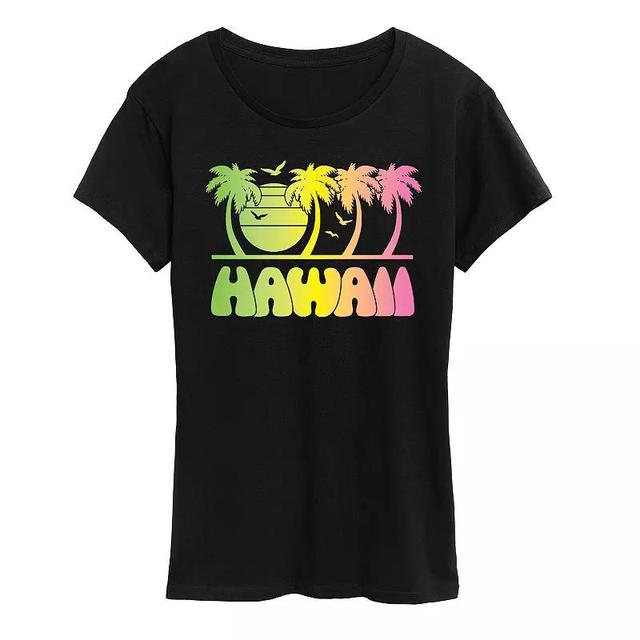 Womens Vintage Hawaii Blend Graphic Tee Blue Product Image