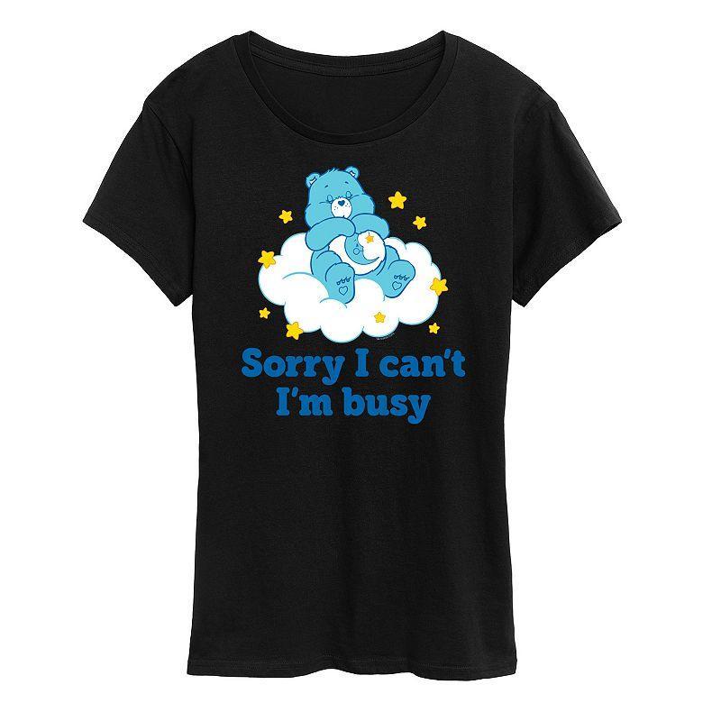 Womens Care Bears Sorry I Cant Im Busy Graphic Tee, Girls Product Image