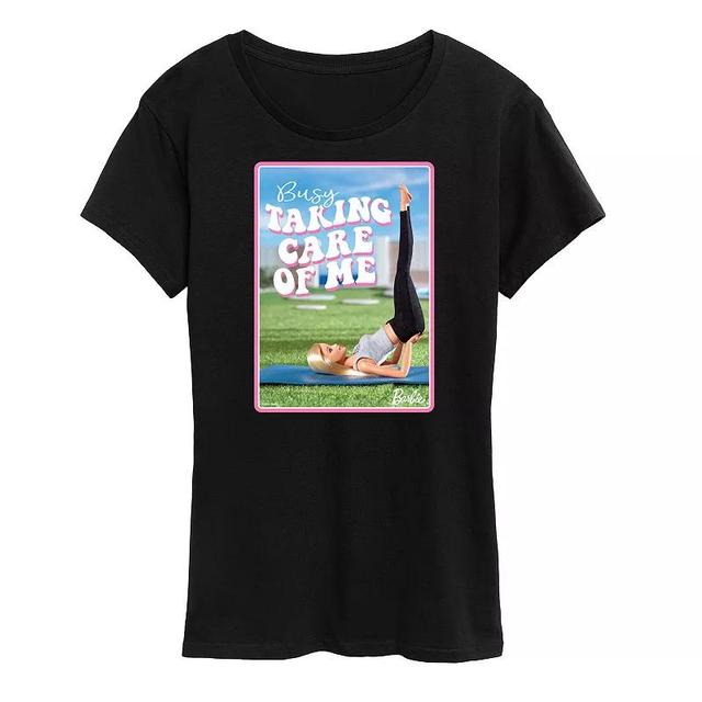 Womens Barbie Busy Taking Care Of Me Graphic Tee Product Image