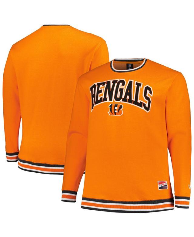 Mens New Era Cincinnati Bengals Big & Tall Pullover Sweatshirt Product Image