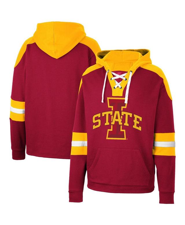 Mens Colosseum Cardinal Iowa State Cyclones Lace-Up 4.0 Pullover Hoodie Product Image