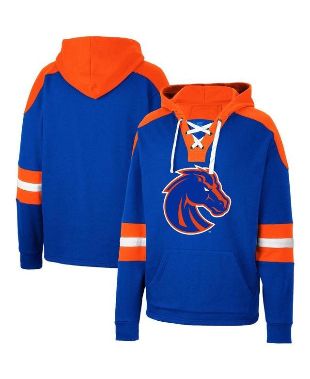 Mens Colosseum Royal Boise State Broncos Lace-Up 4.0 Pullover Hoodie Product Image