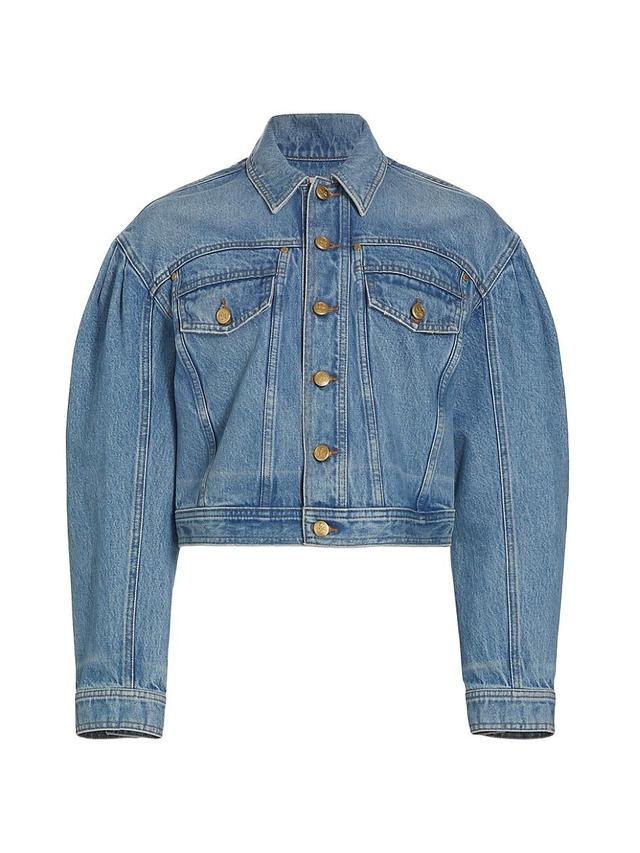 Womens Cosette Cropped Denim Jacket Product Image