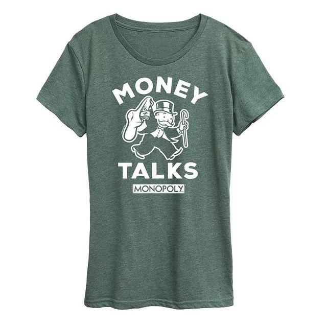 Womens Monopoly Money Talks Graphic Tee by Hasbro Blue Product Image