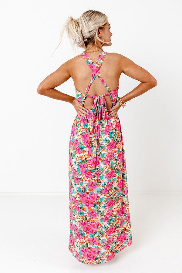 Ready For Fame Floral Maxi in Peach Product Image