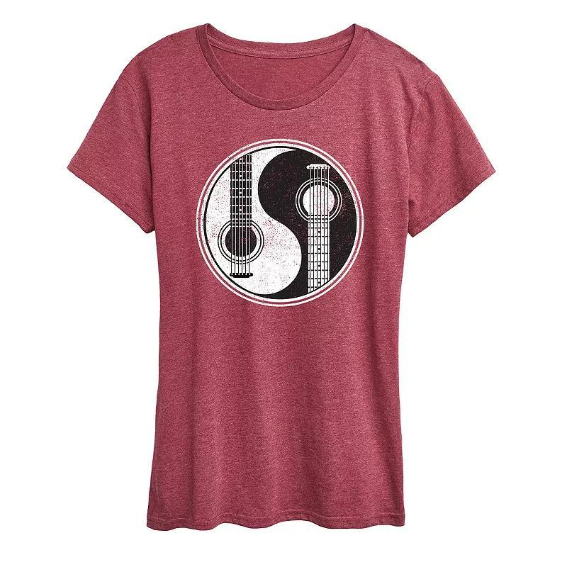 Womens Yin Yang Guitar Graphic Tee Product Image