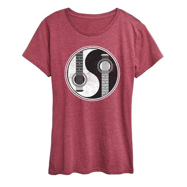 Womens Yin Yang Guitar Graphic Tee Product Image