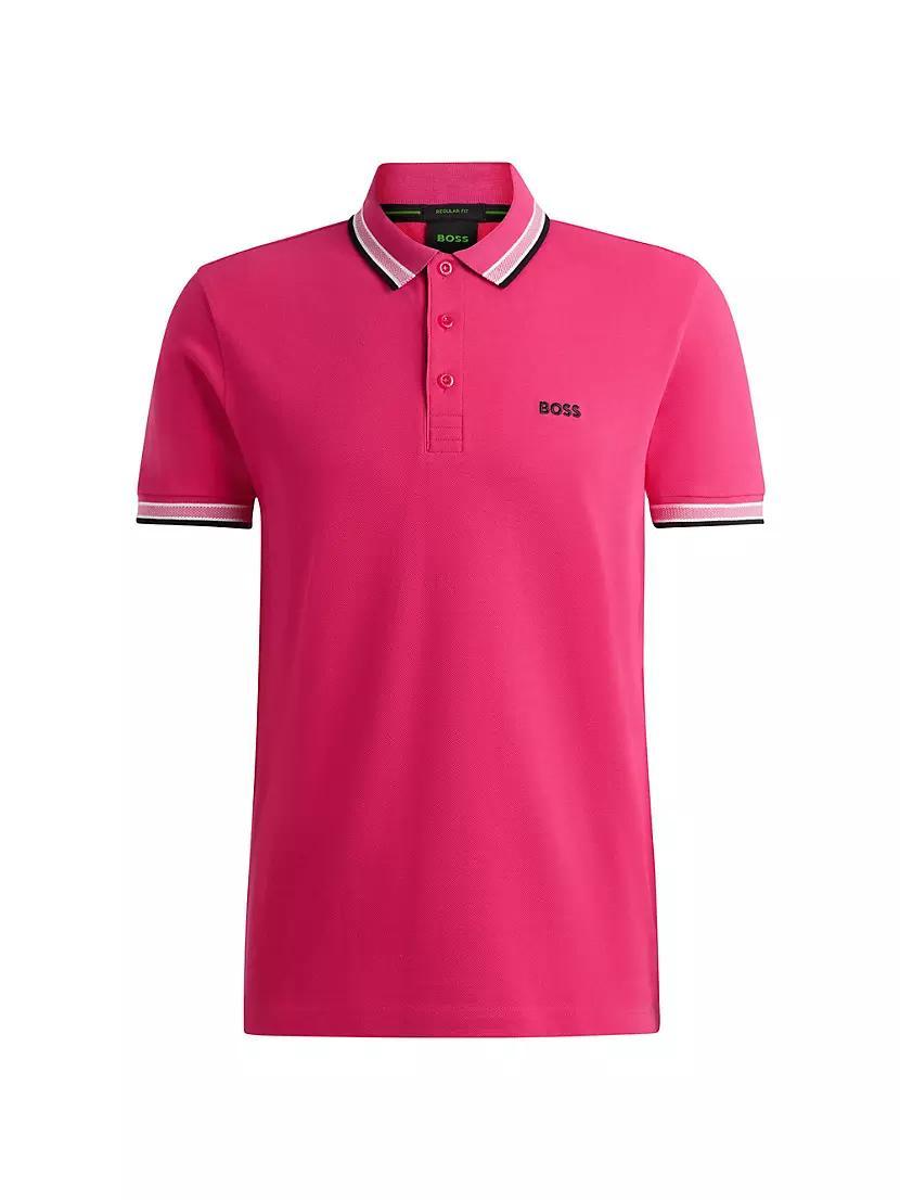 Polo Shirt with Contrast Logo Details Product Image