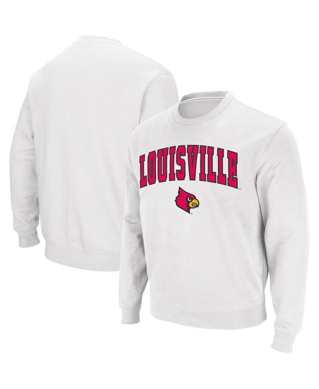 Mens Colosseum Louisville Cardinals Arch & Logo Crew Neck Sweatshirt Product Image