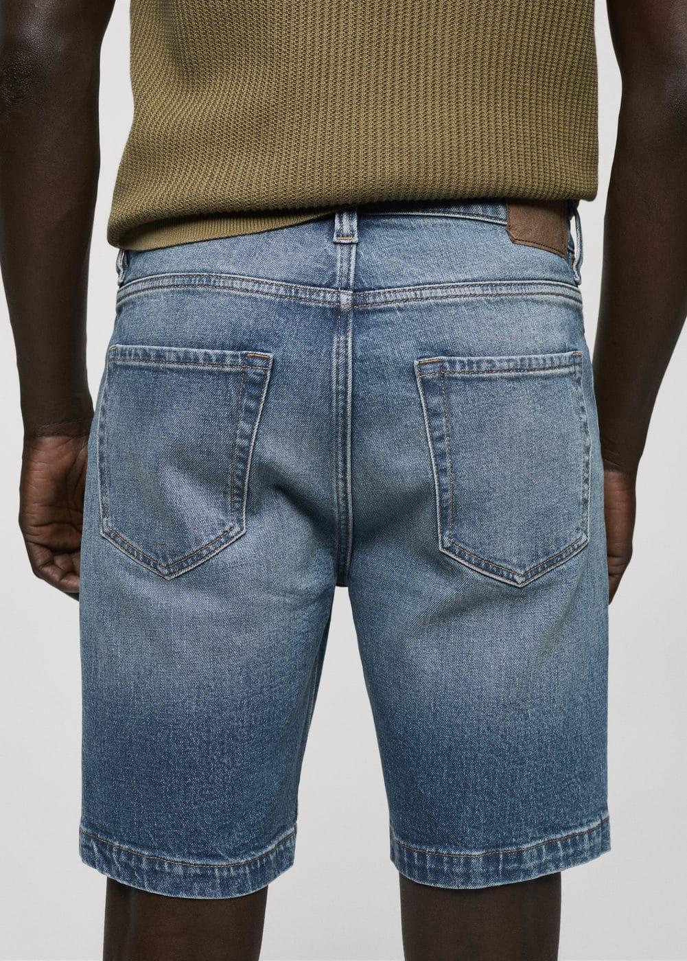 Mango Mens Denim Bermuda Shorts Product Image