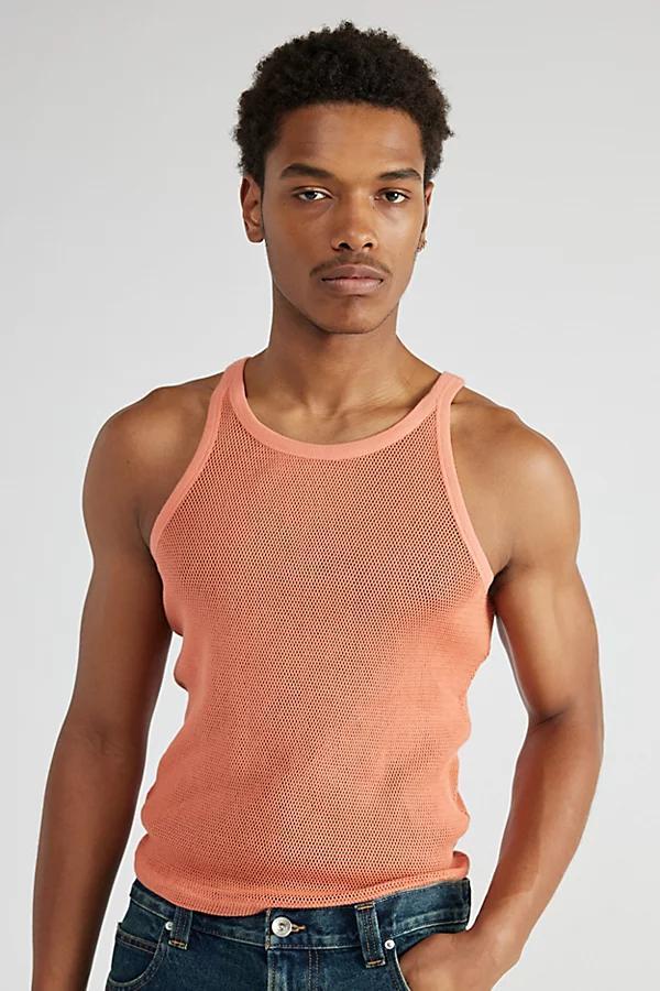 Urban Outfitters UO Slim Mesh Singlet Tank Top Mens at Urban Outfitters Product Image