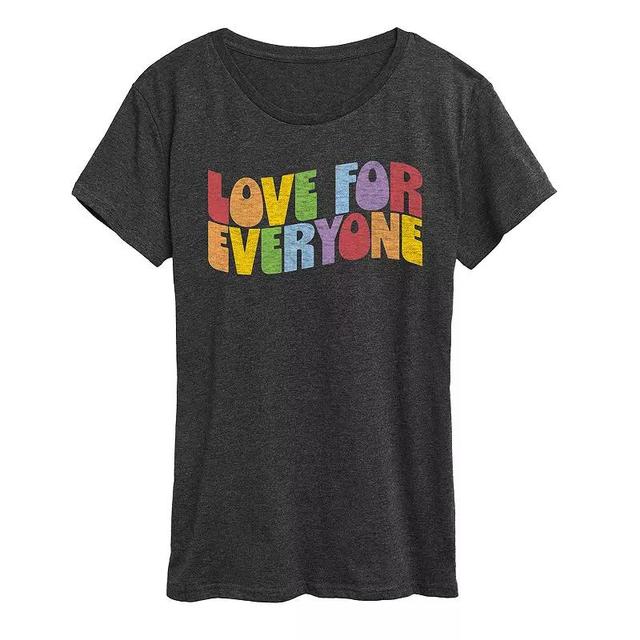 Womens Love For Everyone Pride Graphic Tee Product Image