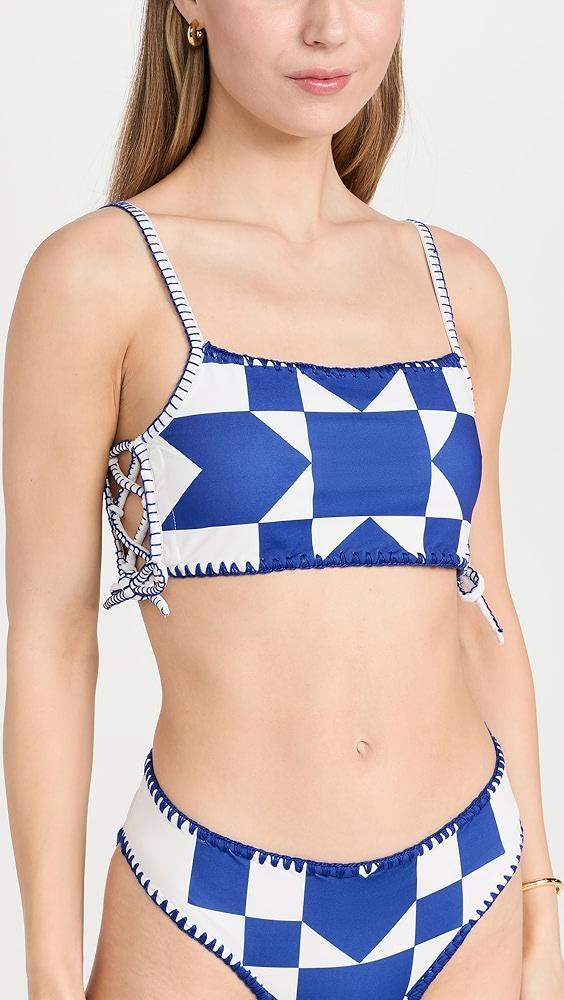 Sea Tanya Print Bikini Top with Ties | Shopbop Product Image