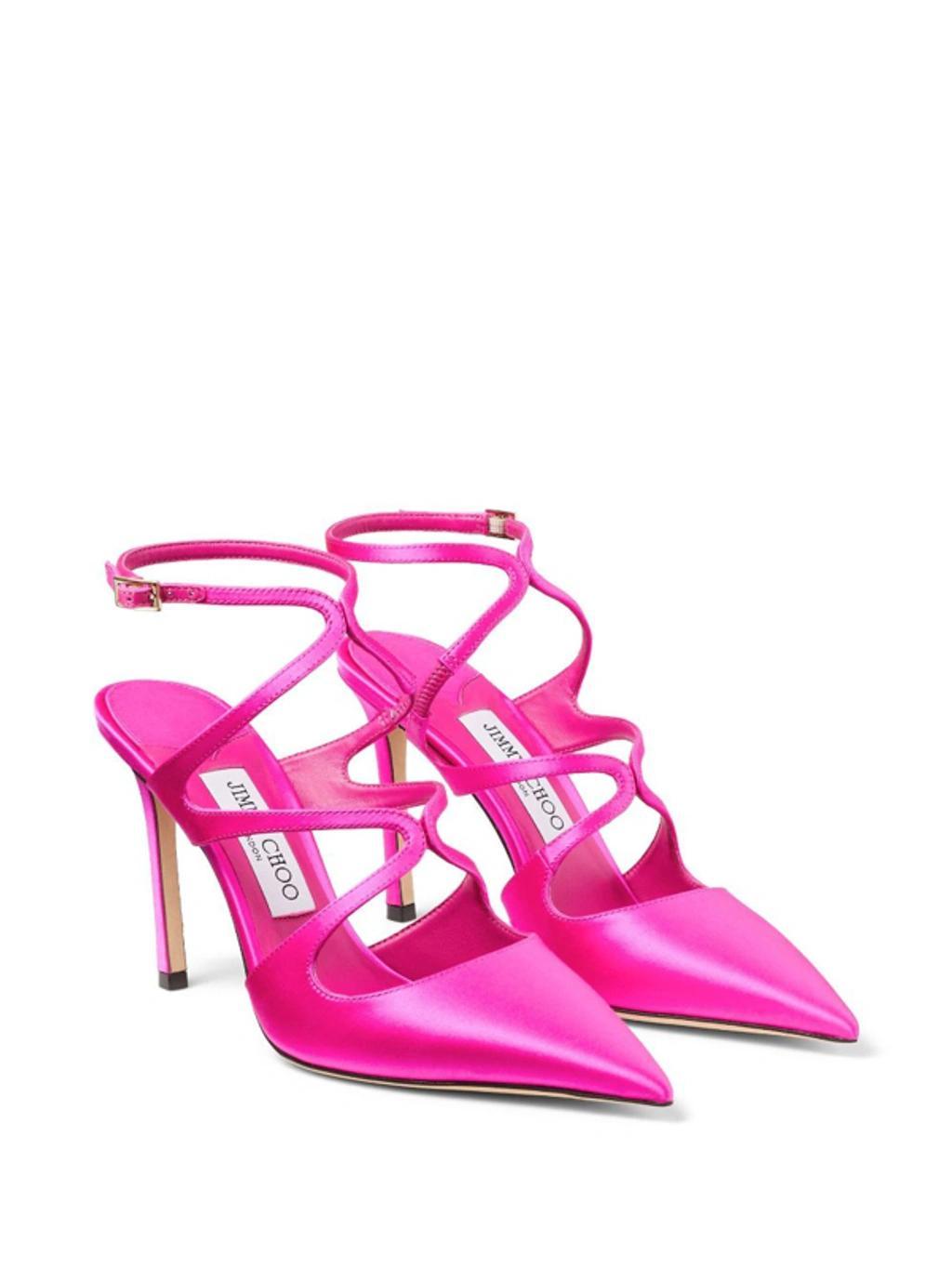 Azia 95mm Satin Pumps In Pink Product Image