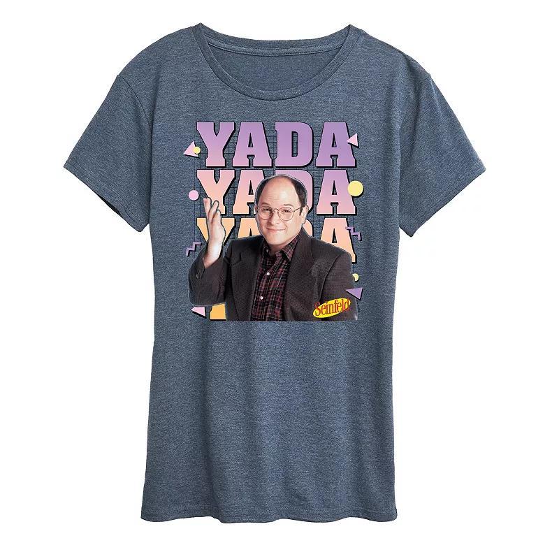 Womens Seinfeld Yada Yada Graphic Tee Grey Green Product Image