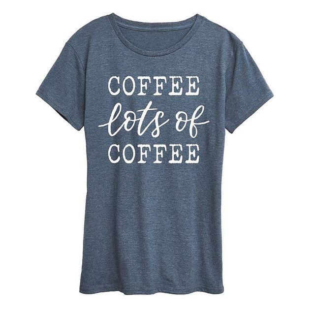 Womens Coffee Lots Of Coffee Graphic Tee, Girls Product Image