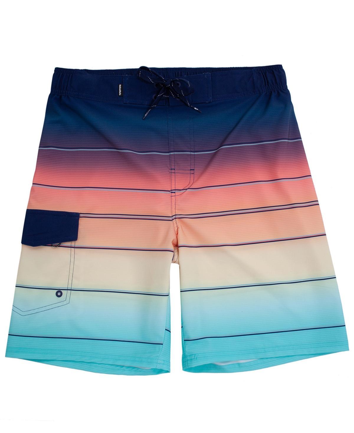 Mens 9 No Mesh Liner Board Shorts Elastic Waist Quick Dry Swim Trunks, up to Size 2XL Product Image