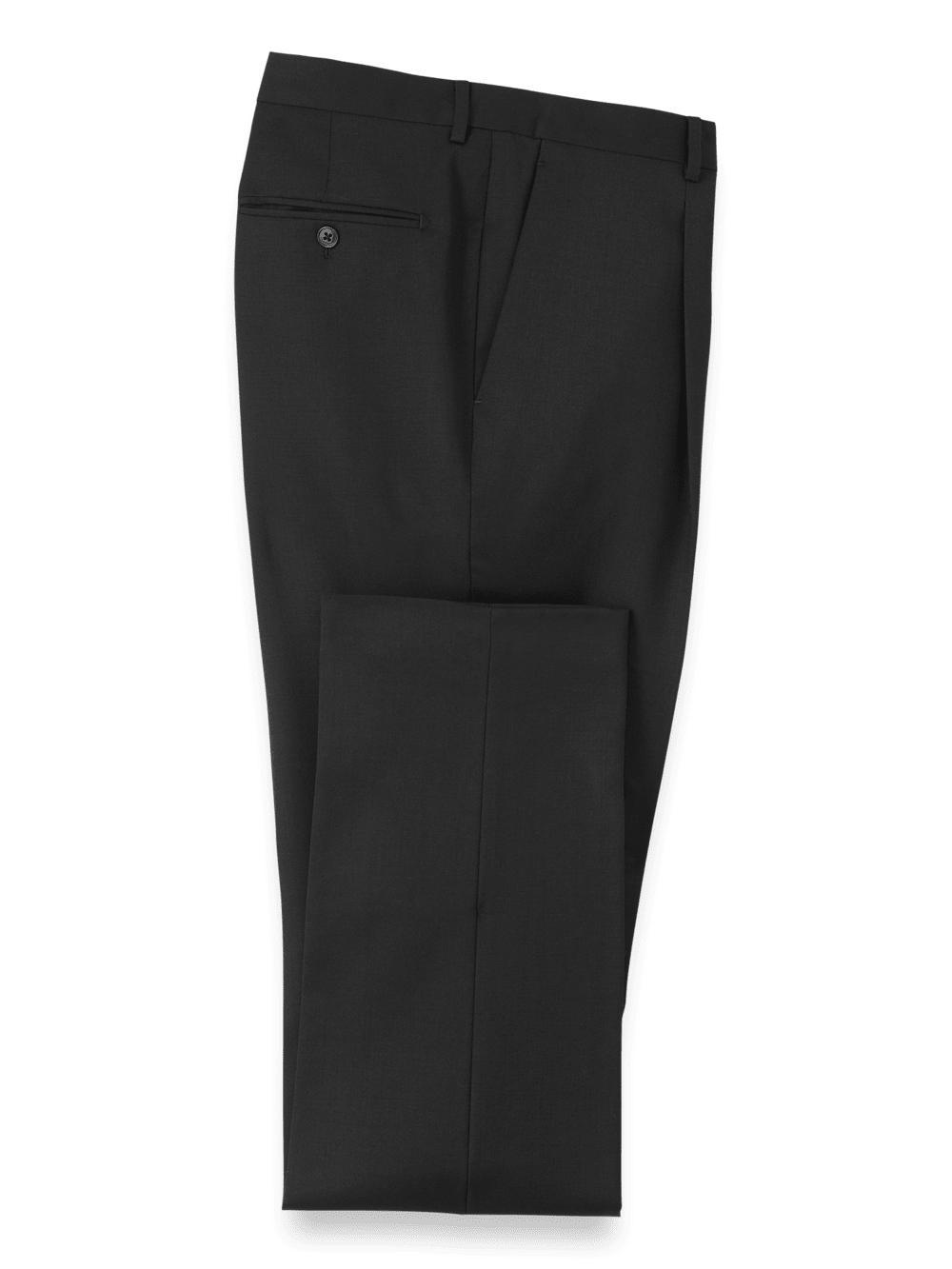 Wool Single Pleat Pants - Black Product Image