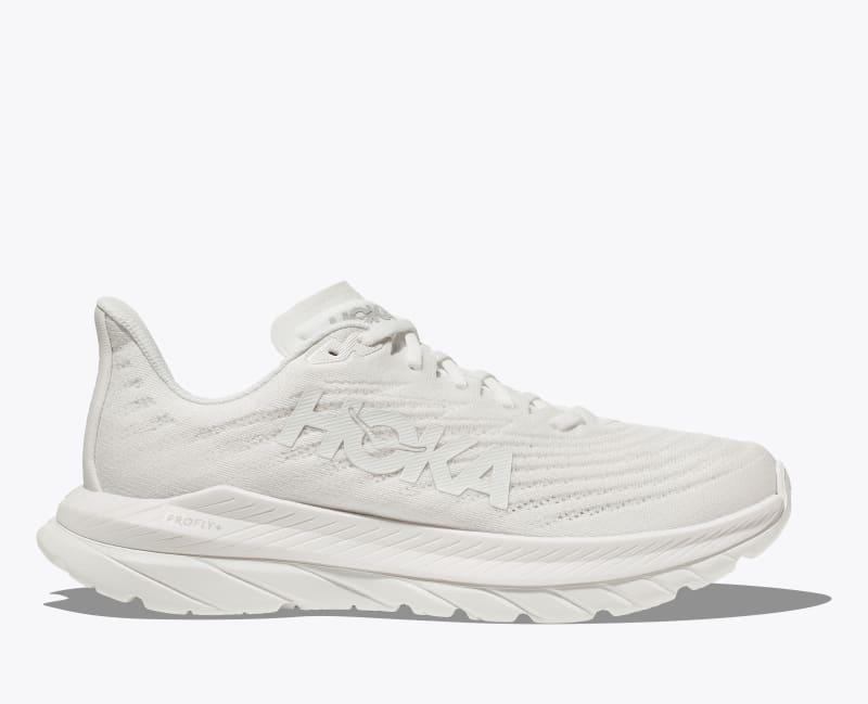 HOKA Mens Mach 5 Shoes in White/White, Size 14 Product Image