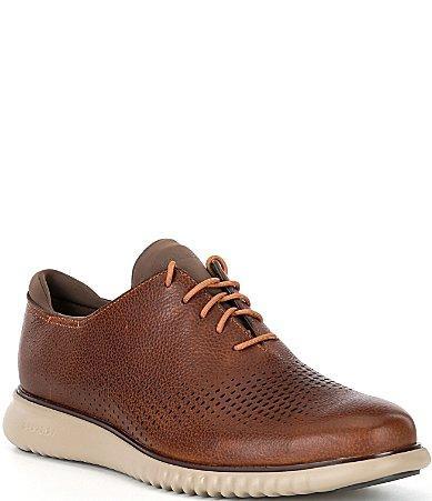 Cole Haan Mens 2.ZERGRAND Leather Laser Cut Wingtip Oxfords Product Image