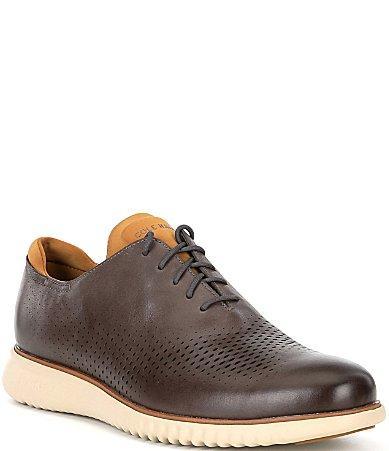 Cole Haan Mens 2.ZERGRAND Leather Laser Cut Wingtip Oxfords Product Image