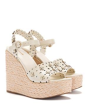 Larroude Womens Jasmine Flower Detail Espadrille Wedge Platform Sandals Product Image