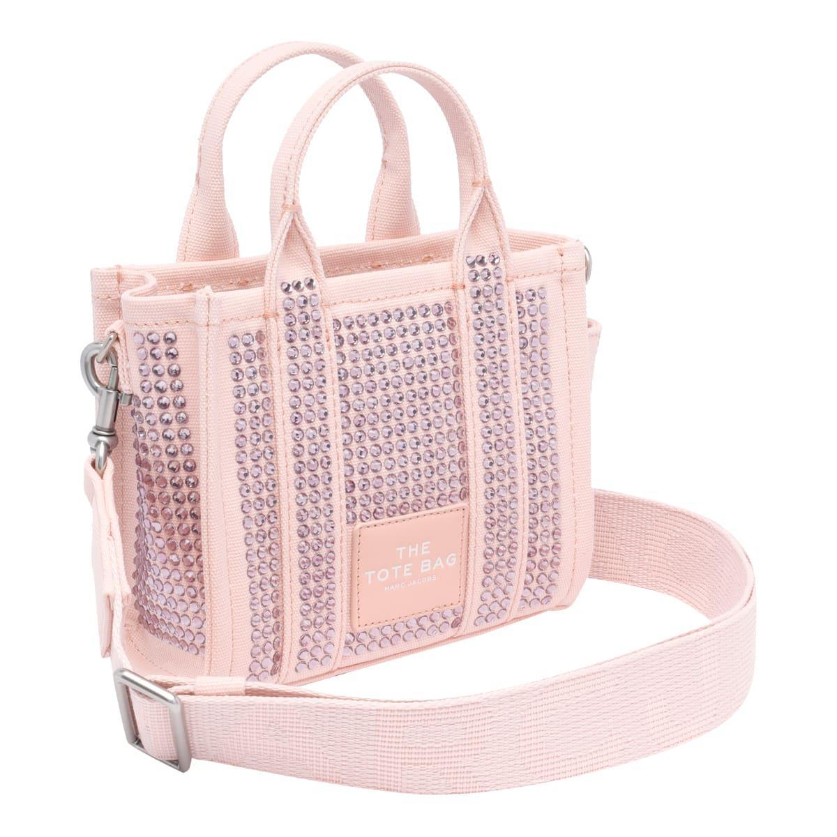 MARC JACOBS The Crystal Canvas Crossbody Tote Bag In Rose Crystal Product Image