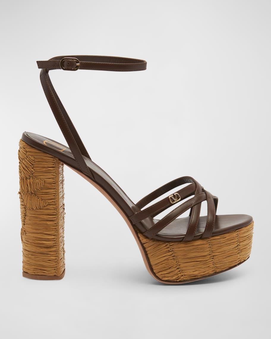 Raflower Raffia Ankle-Strap Platform Sandals product image