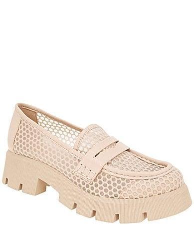 BCBGeneration Rama Mesh Lugged Platform Penny Loafers Product Image