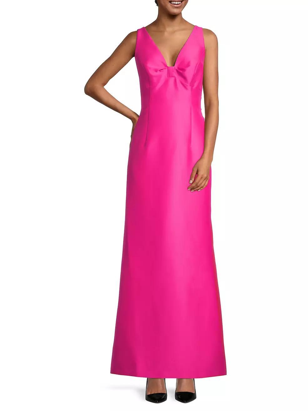 Evan Sleeveless Mikado Gown Product Image